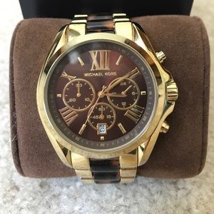 Michael Kors gold & tortoise shell watch