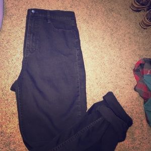 Free People Black high waisted jeans