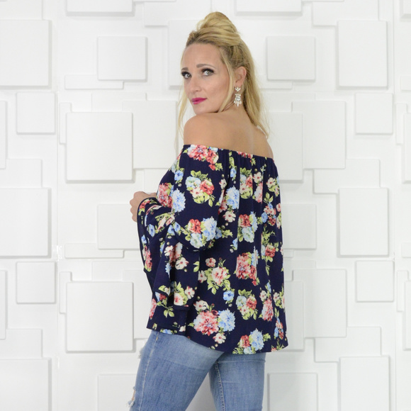 🔴LAST 1🔴 FLORAL OFF SHOULDER TOP - Picture 3 of 3