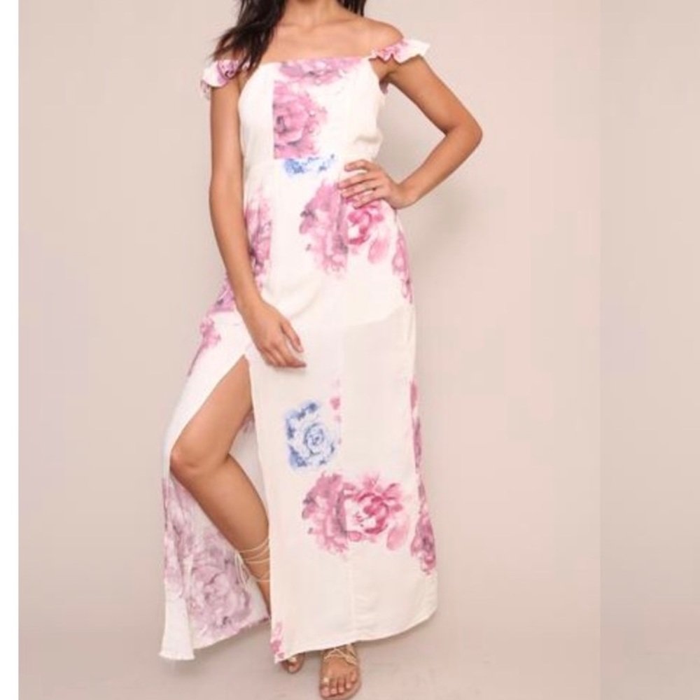 Floral off the shoulder dress. Never before worn