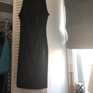 Faux suede and leather looking stylish dress