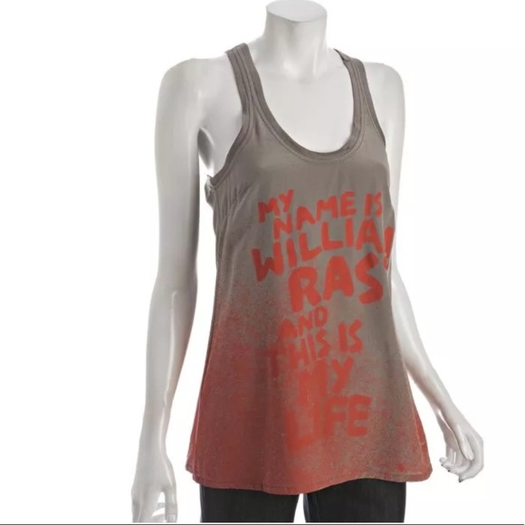 WILLIAM RAST My Name Is graphic tank grey orange - Picture 3 of 8