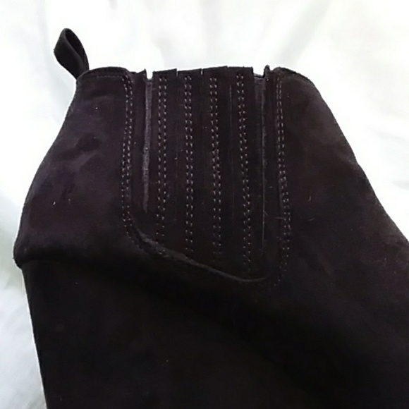 Black ankle wedge booties - Picture 2 of 3