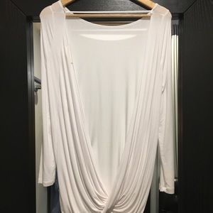 Long sleeve open back top