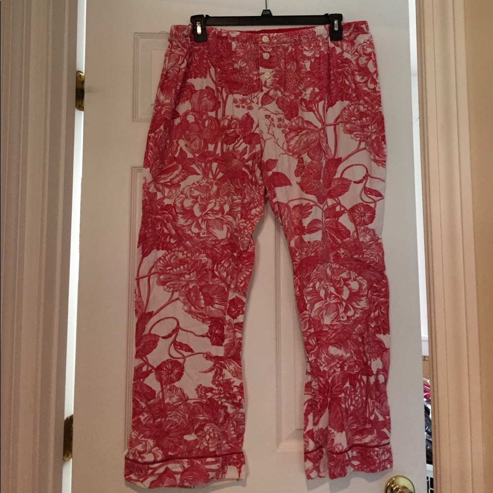 Land's End red and white paisley pj bottoms!