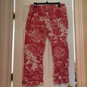 Land's End red and white paisley pj bottoms!