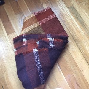 Zara plaid check fall scarf