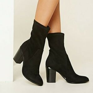 Faux Suede Ankle Booties