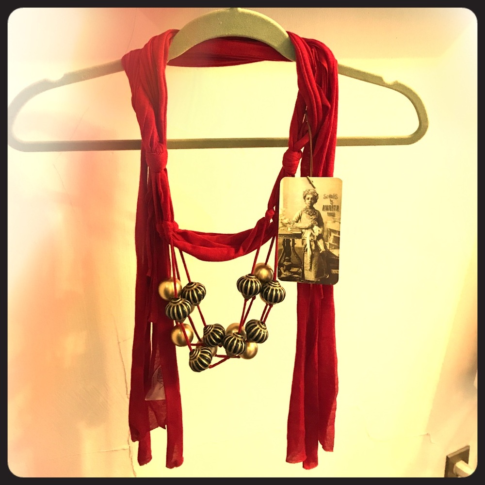 Amrita Singh Red Fashion Scarf