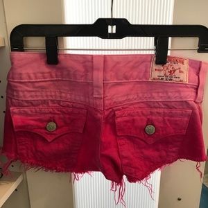 True Religion Joey Cut Off Denim Shorts size 27