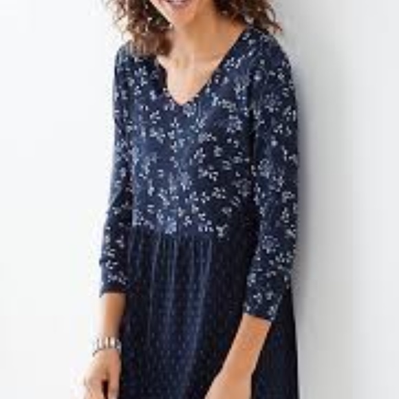 J Jill Tops Nwot Jjill Mixed Print Seamed Tunic Poshmark