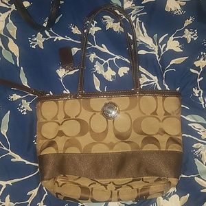 Brown coach purse