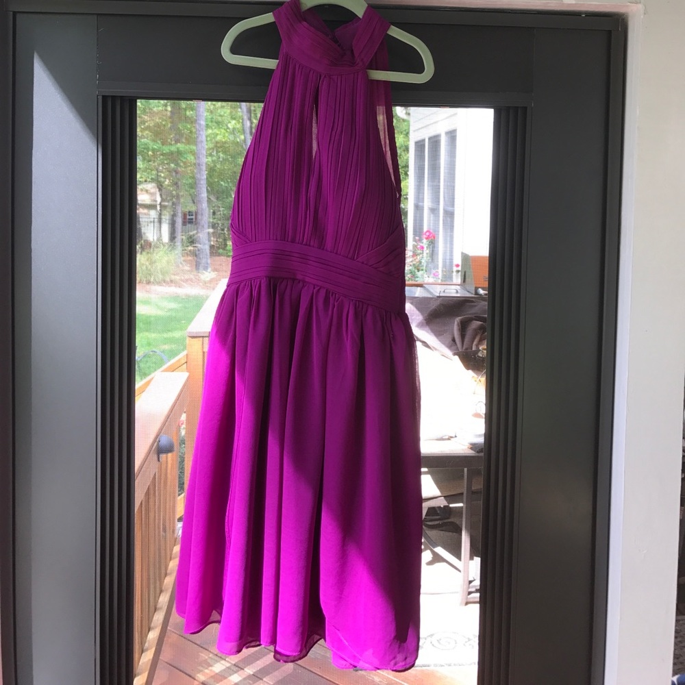 Beautiful purple high neck boutique dress