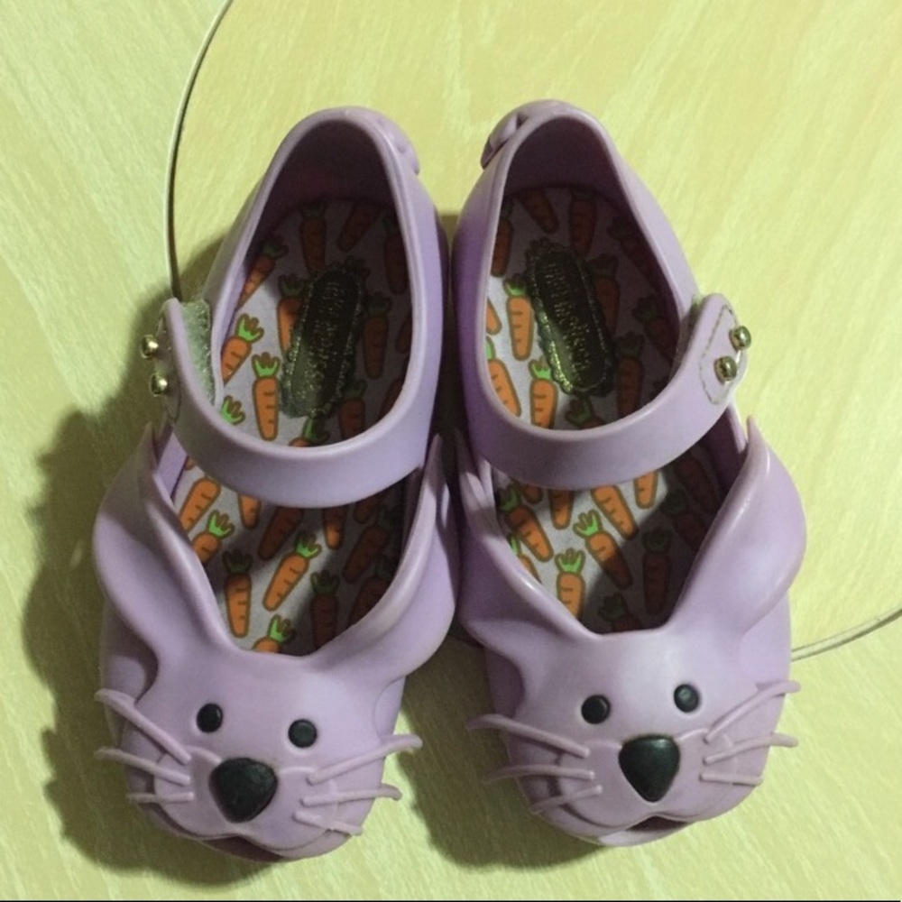 mini melissa lavender bunny shoes