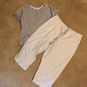 Cute capri knit pajamas