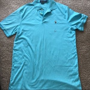 Baby Blue polo button up shirt. For MEN