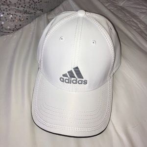 White and gray adidas cap