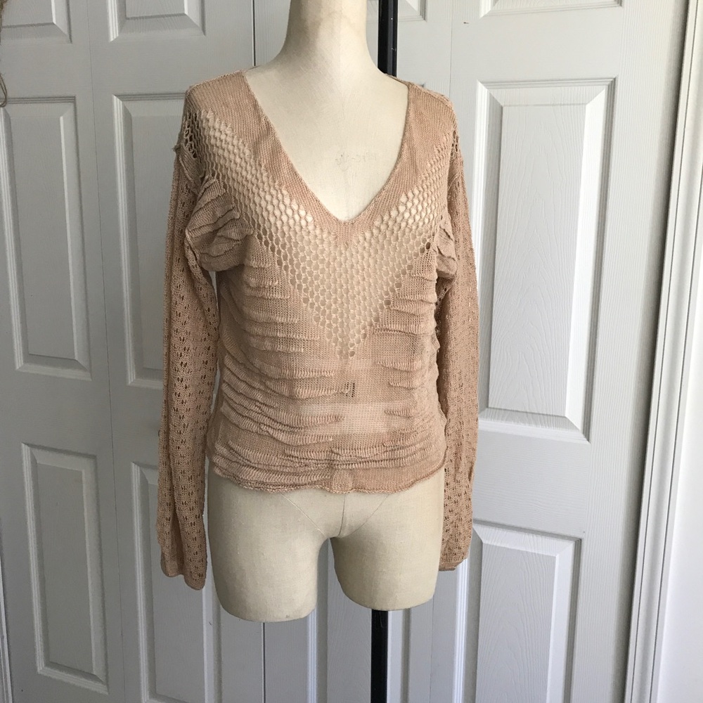 Free People vintage crocheted sweater.