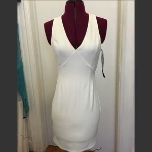 Forever 21 Women's White Cross-back Bodycon Dress
