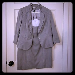 White House black market suit gray