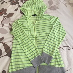 Lightweight neon zip up