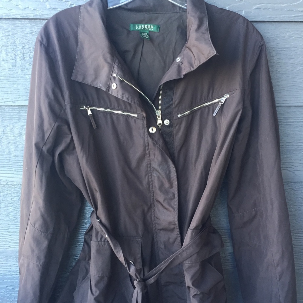 Ralph Lauren brown belted raincoat, XL