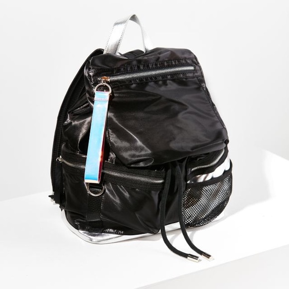 Urban Outfitters | Black & Silver Backpack - Picture 2 of 8