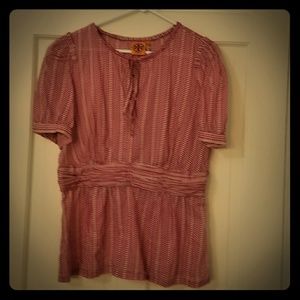 Beautiful Tory Burch top in pink and white 12