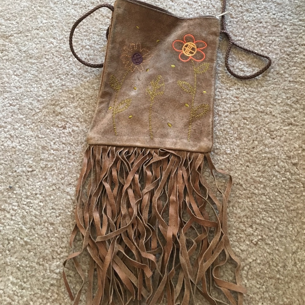 Authentic Vintage Arizona leather small bag hippy 90’s crossbody over shoulder