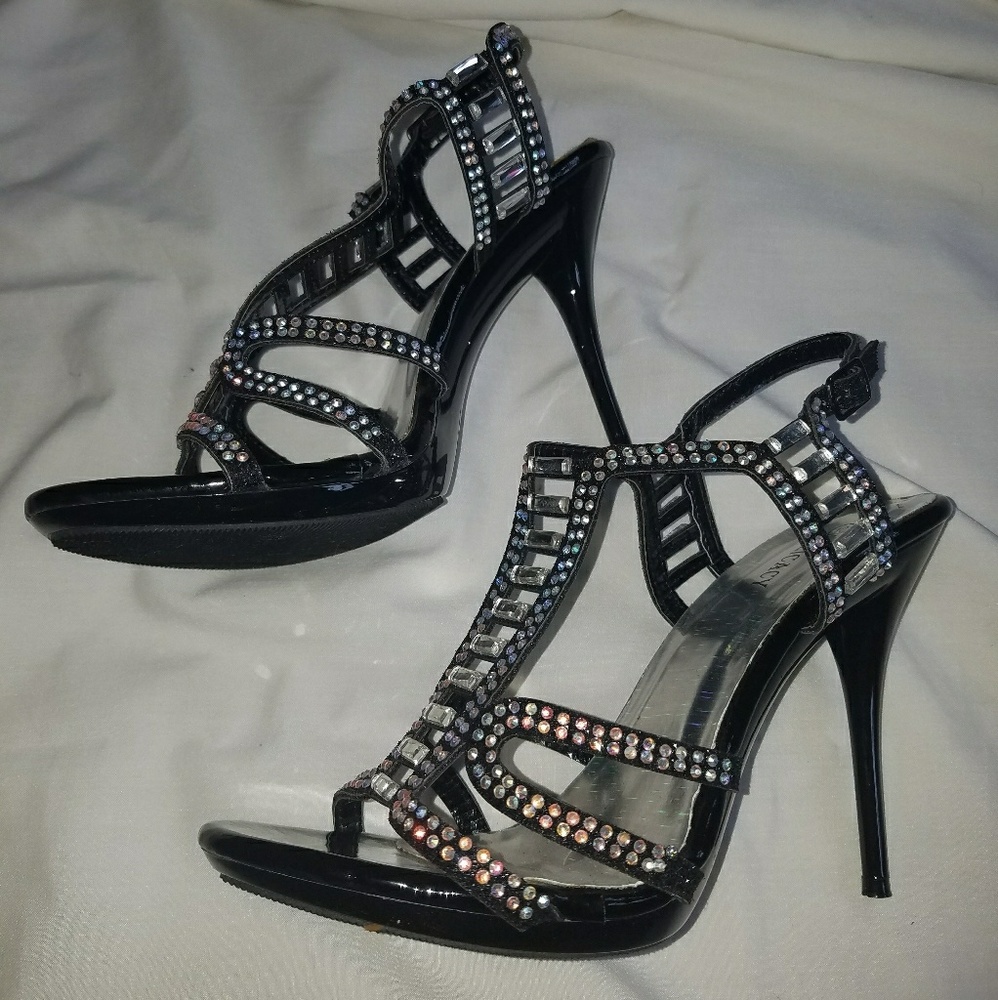 Rhinestone 4 inch heels