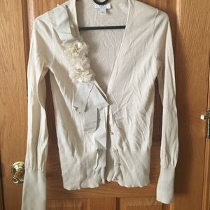 Loft Cream Cardigan Sweater