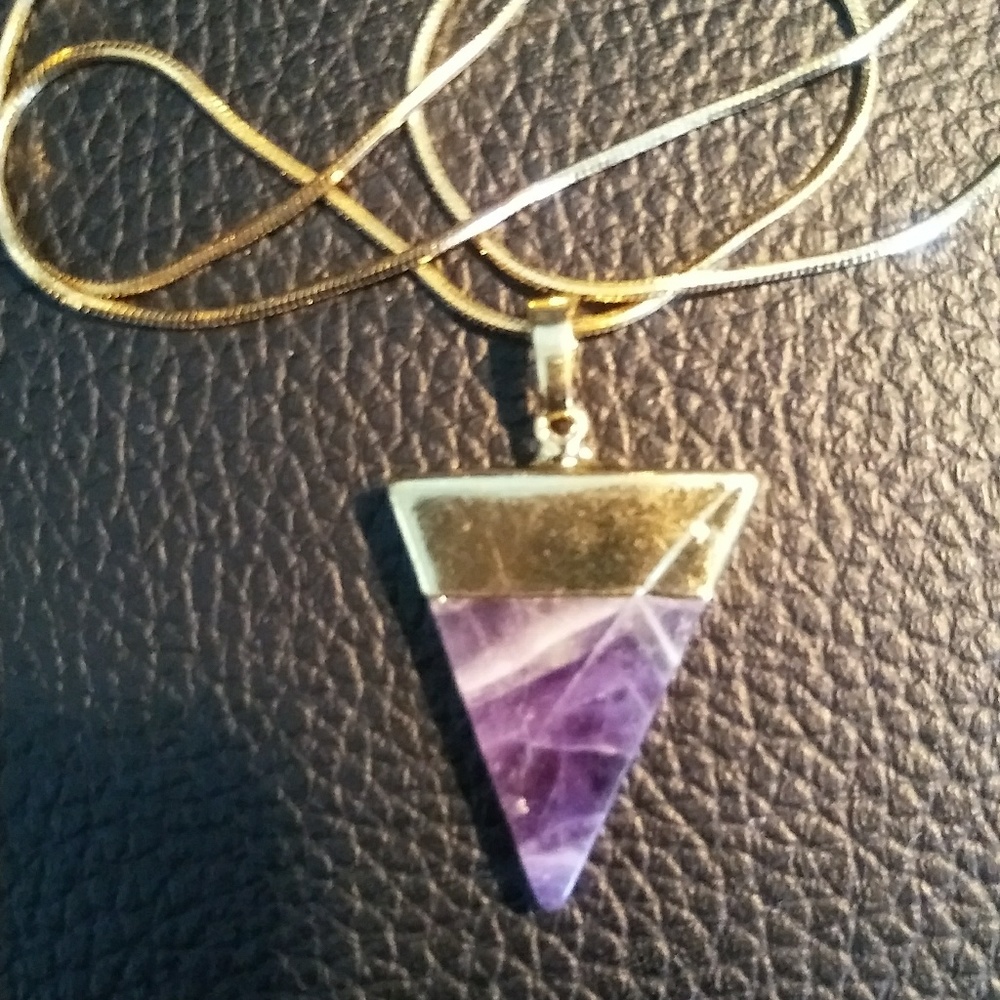 Amethyst Brazilian Druzy Pendant Necklace