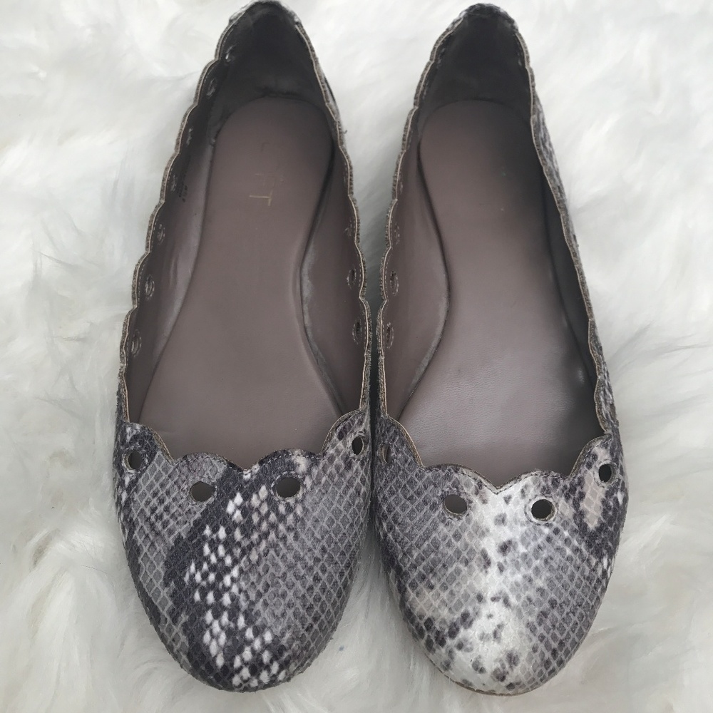 Scalloped Snake Pattern LOFT flats SIZE 8