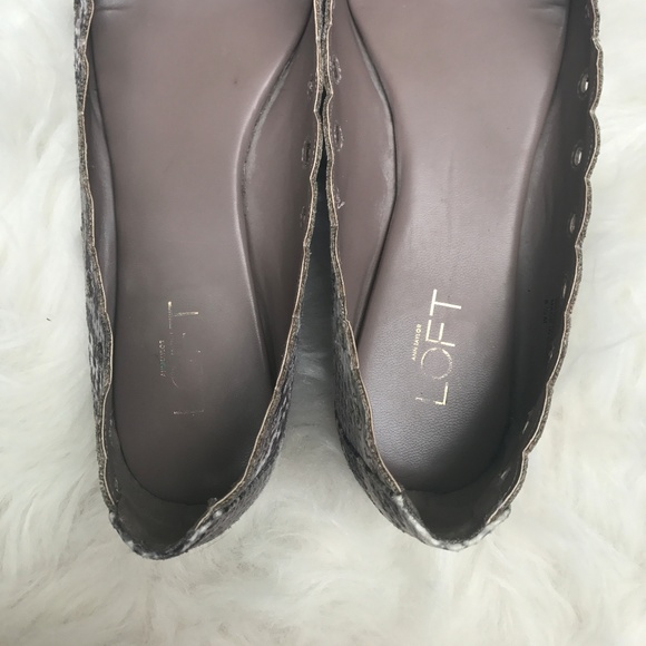Scalloped Snake Pattern LOFT flats SIZE 8 - Picture 4 of 7