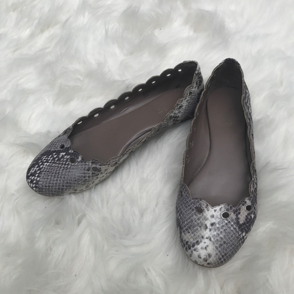 Scalloped Snake Pattern LOFT flats SIZE 8 - Picture 2 of 7