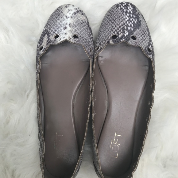 Scalloped Snake Pattern LOFT flats SIZE 8 - Picture 5 of 7