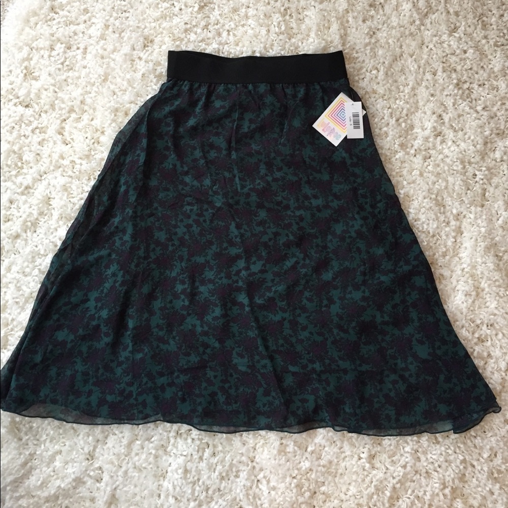 LuLaRoe Floral Chiffon Lola Skirt |  NEW w/ Tags!
