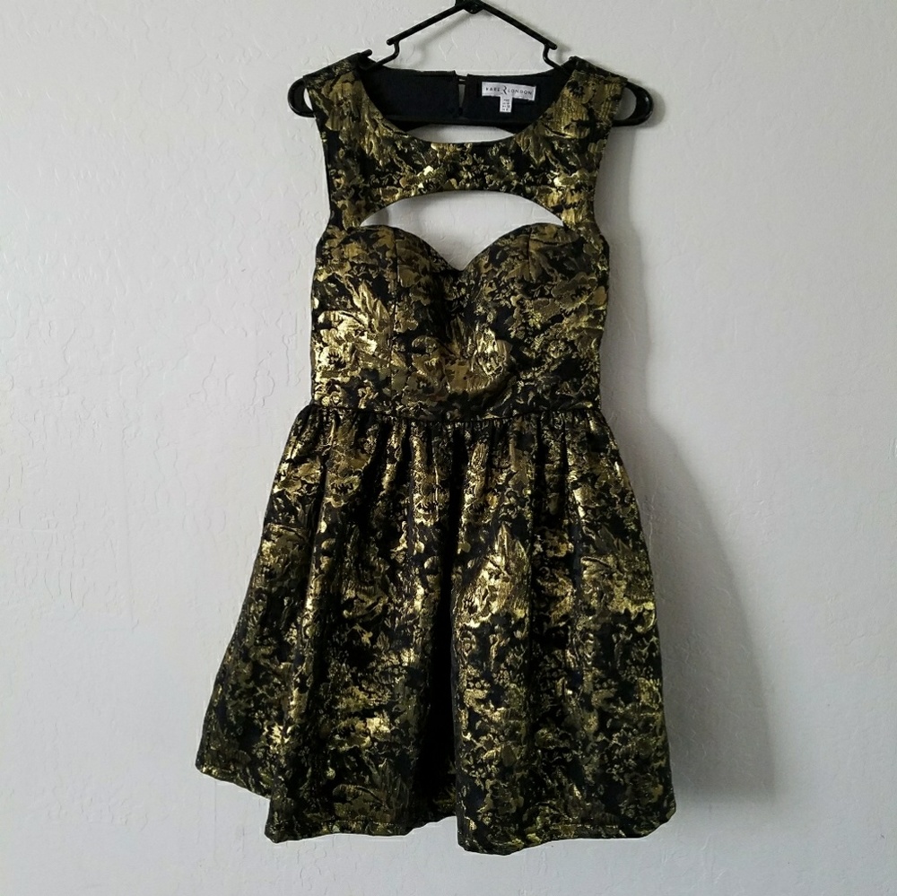 Nasty Gal gold mini dress