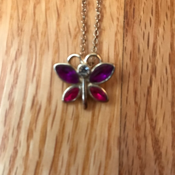Cute purple and pink butterfly necklace 🦋 - Picture 3 of 4