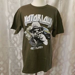 Notorious B.I.G. Get Money Tee Army Green
