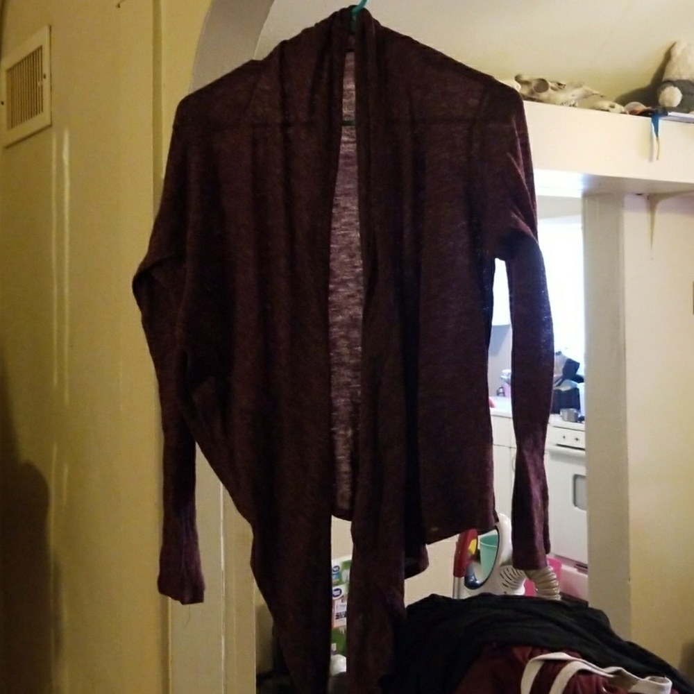 Purple cardigan