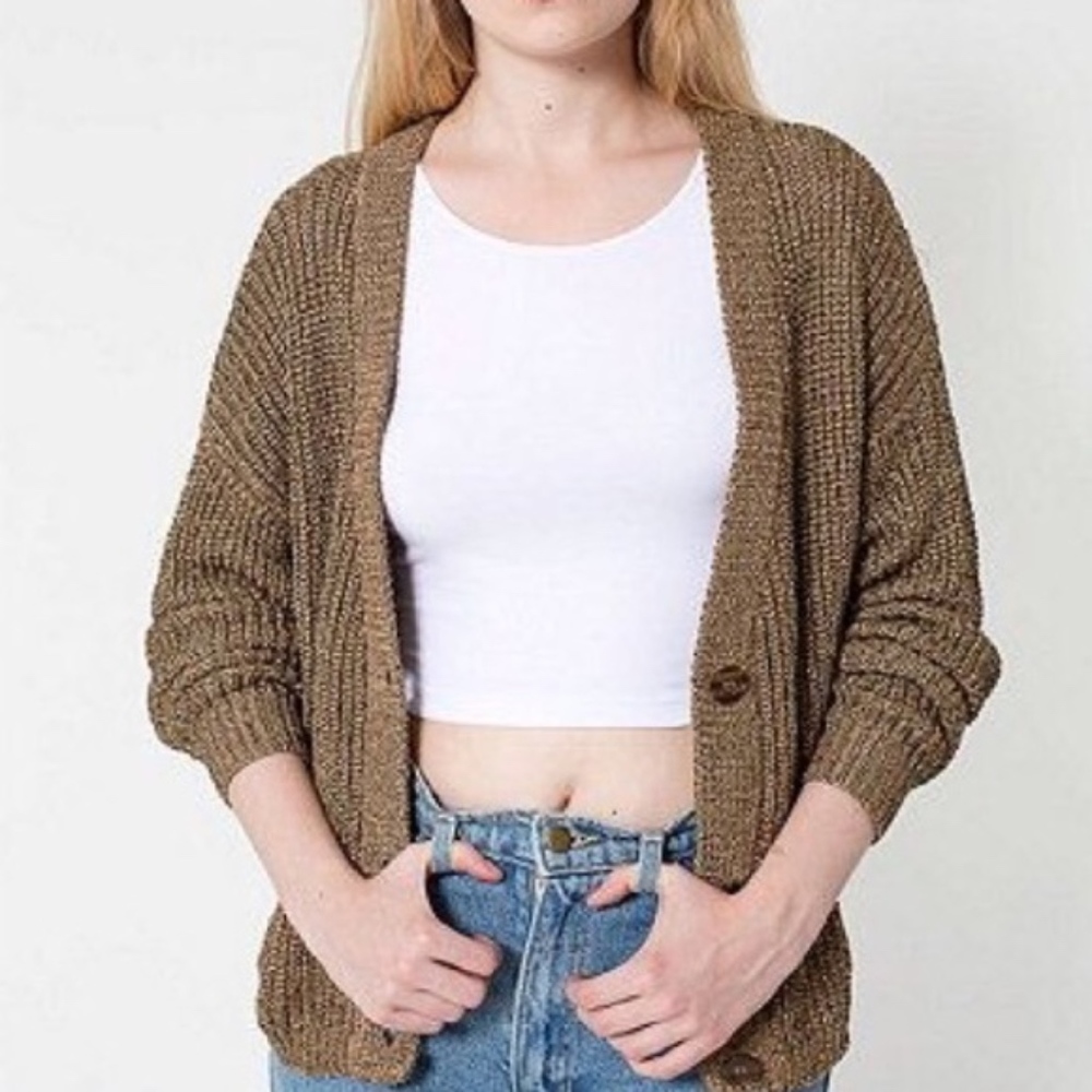 ✨ AMERICAN APPAREL GOLD METALLIC CARDIGAN ✨