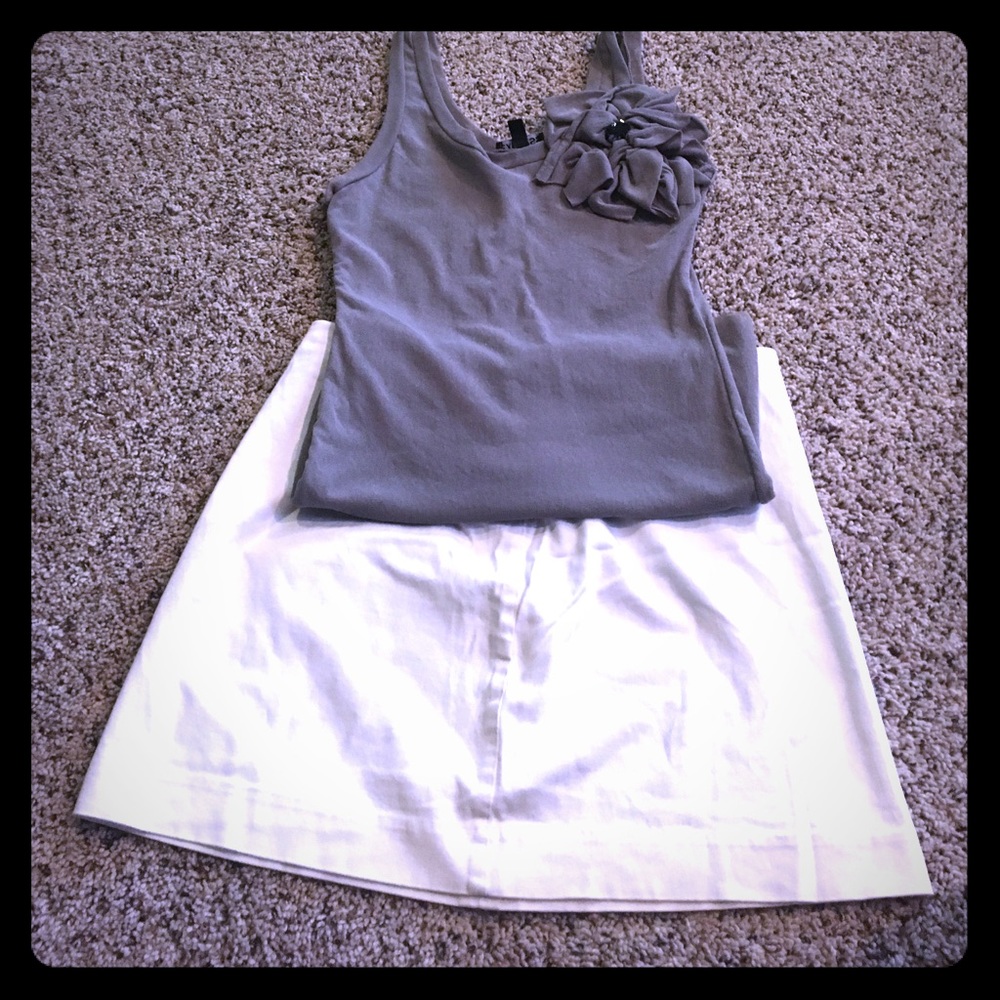 Express white mini skirt