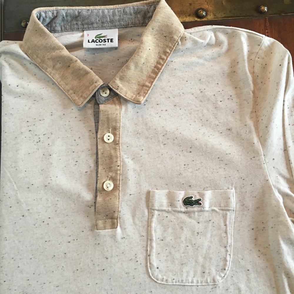 Men's Lacoste slim fit long sleeve Polo, Rare