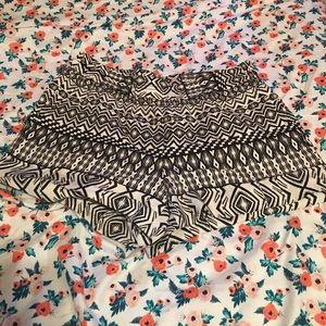 J Crew Tribal Black & White Shorts