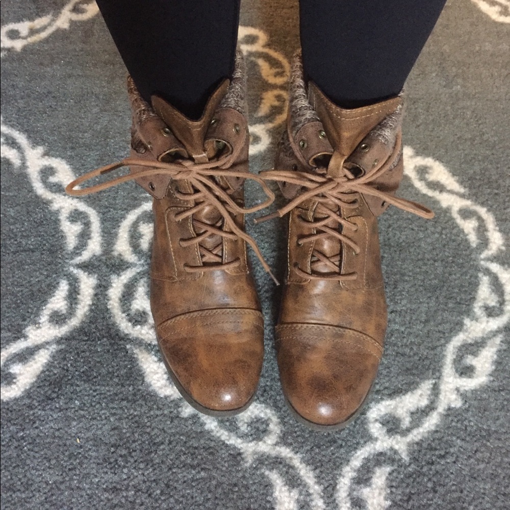 Brown American Eagle Outfitters Combat Boots