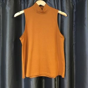 High neck organic cotton tank top