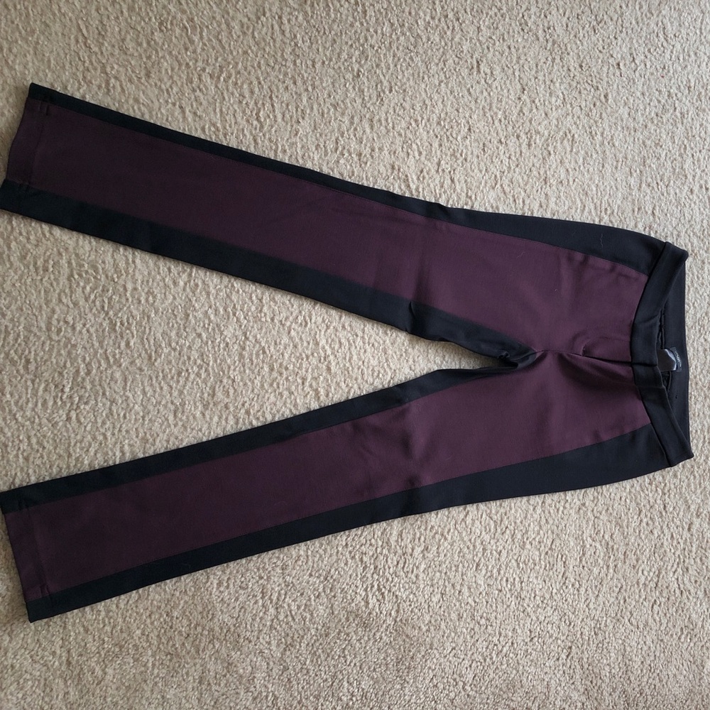 Ann Taylor Two Tone Plum and Black Dress Pants