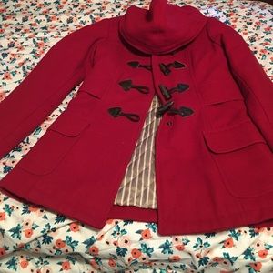 American Eagle 🦅 Red Hood Toggle Button Coat