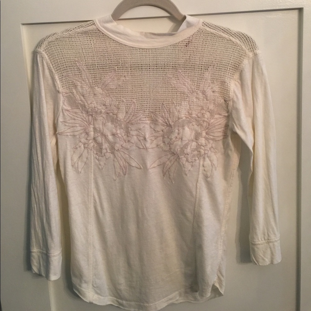 FREE PEOPLE cream shirt